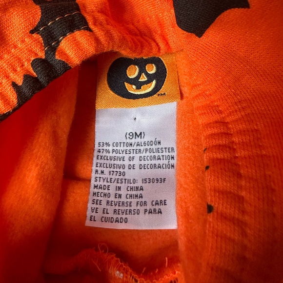 Vintage NWT Baby Halloween Vampire Bat Pumpkin Musical Hoodie One Piece Sz 9 Mon - Picture 7 of 9
